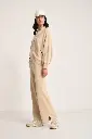 Zip Up Kimono In Crepe Cotton