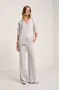 Palazzo Trousers In Cotton Silk Knit