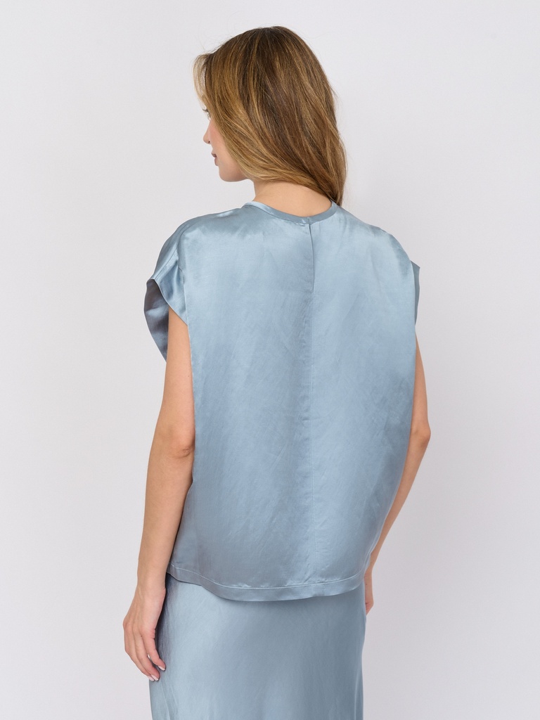 Satin Blouse With Embroidery