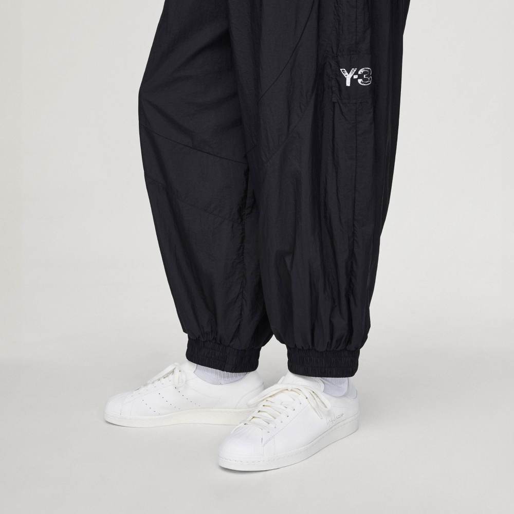 Y-3 RAW EDGE 3 STRIPES NYLON SHELL PANTS