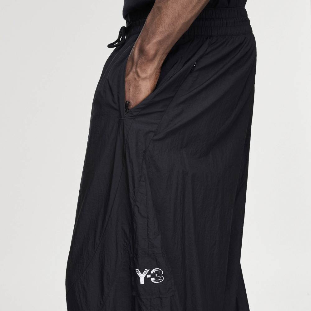 Y-3 RAW EDGE 3 STRIPES NYLON SHELL PANTS