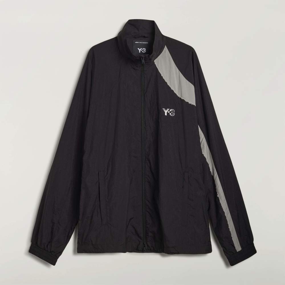 Y-3 RAW EDGE 3 STRIPES NYLON SHELL JACKET