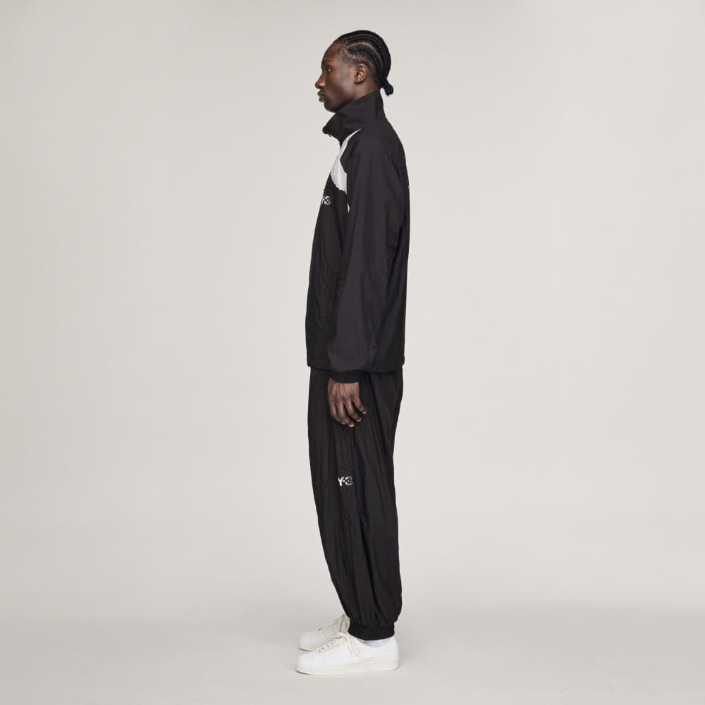 Y-3 RAW EDGE 3 STRIPES NYLON SHELL JACKET