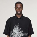 Y-3 Short-sleeved long shirt with placed graphic