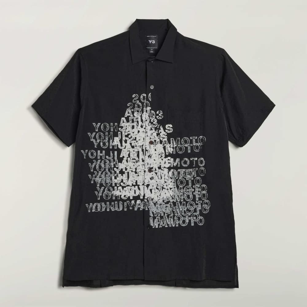 Y-3 Short-sleeved long shirt with placed graphic