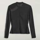 Y-3 MESH FITTED LONG SLEEVE TEE