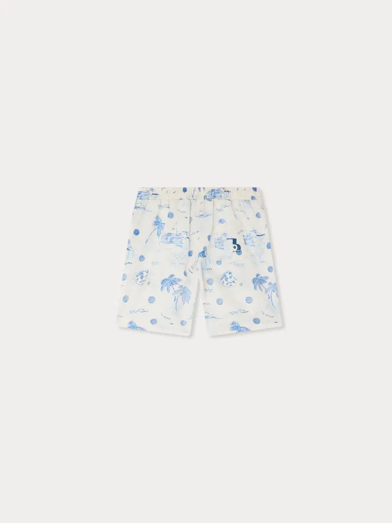 Ariel Swim Shorts with Printed Island 