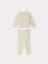 Leandre set in organic cotton and cashmere hand embroidered