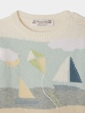 Leandre set in organic cotton and cashmere hand embroidered