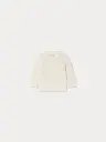 Laine cardigan in organic cotton and embroidered cashmere