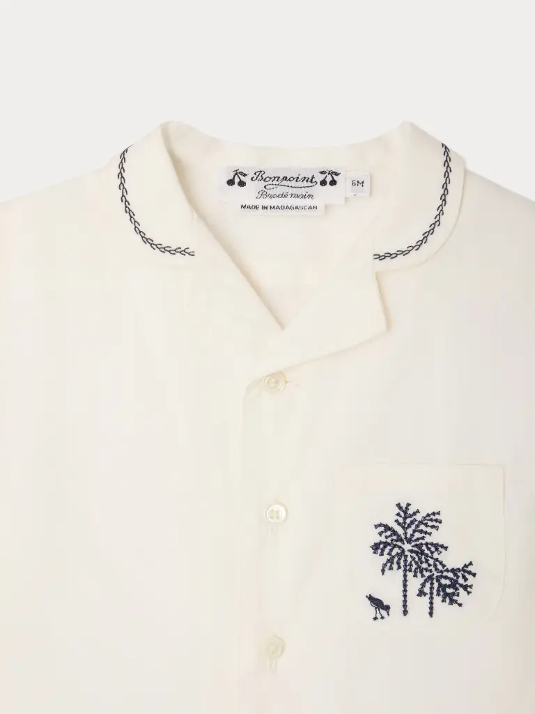 Lennar Embroidered Organic Cotton Poplin Shirt