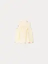 Lexi smocked and hand-embroidered blouse in organic cotton
