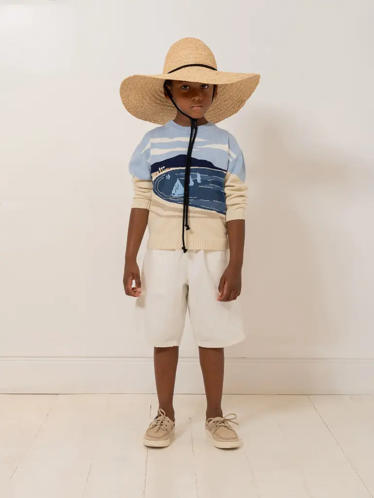 Lyle Hand Embroidered Seascape Sweater