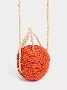 Laney Handmade Cherry Raffia Bag