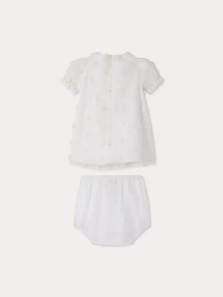 Lelisa Dress in Tulle Embroidered With Flowers