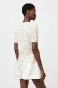 Pointelle Short Sleeve Cardigan