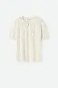 Pointelle Short Sleeve Cardigan