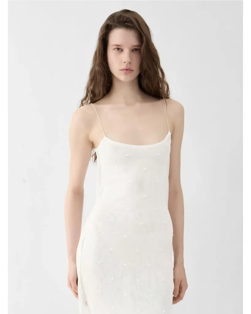 Plumetis Knit Dress