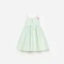 Mint Taffeta 3D Flower Dress