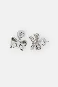 Crystal Heart Bow Drop Earrings