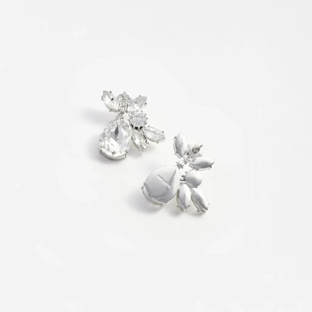 Multi Crystal Cluster Earrings
