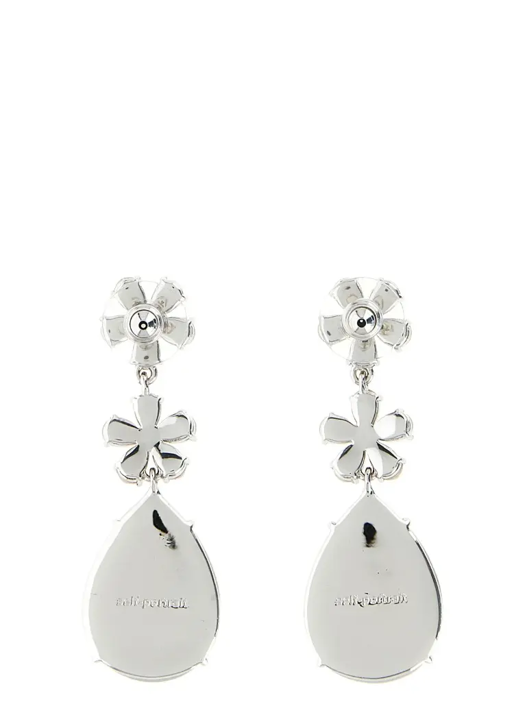 Crystal Flower Tiered Earrings