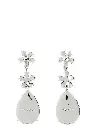 Crystal Flower Tiered Earrings