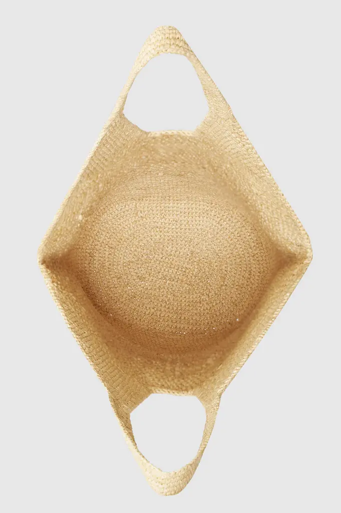 Leah Logo Hobo Raffia