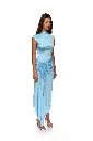Cactus Dahlia Detail Draped Midi Dress