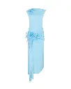 Cactus Dahlia Detail Draped Midi Dress
