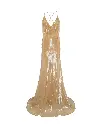 Gradient Sequin V Neck Gown