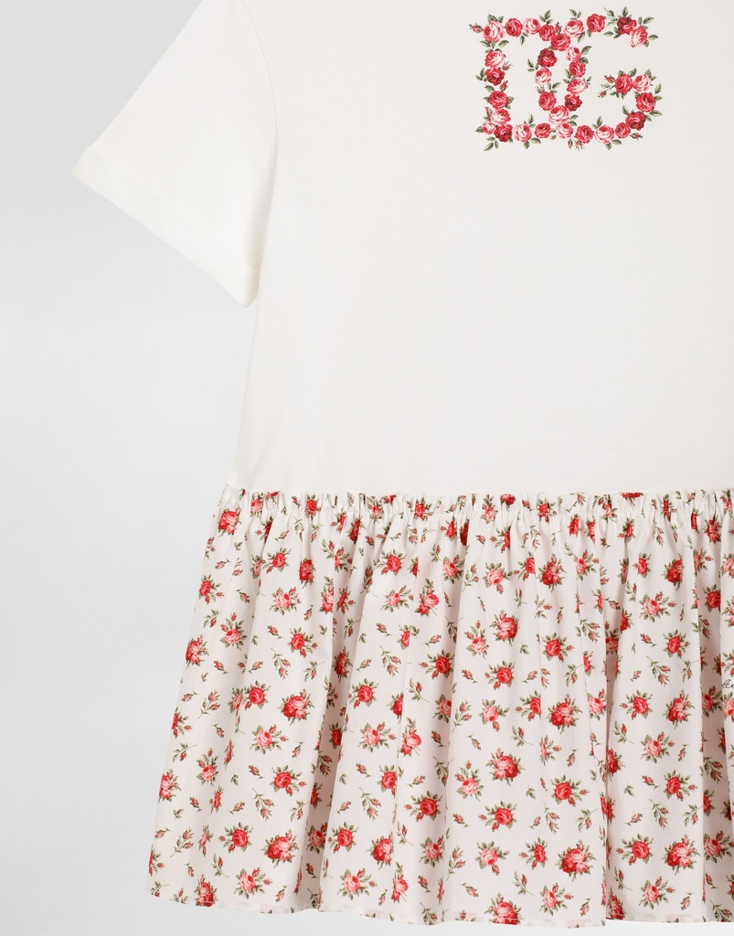 Small Rose Print Dress with DG Patch