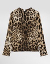 Leopard Print Ribbed Turtleneck