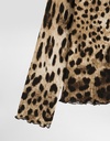 Leopard Print Ribbed Turtleneck