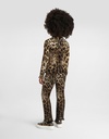 Leopard Print Ribbed Turtleneck