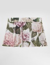 Hydrangea Print Short Skirt