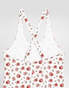 Small Rose Print One Piece Swimsuit
