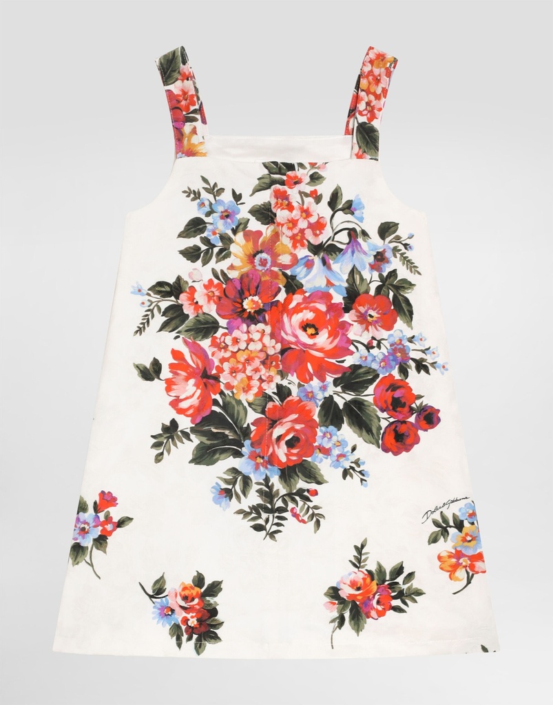 Flower Bouquet Print Dress