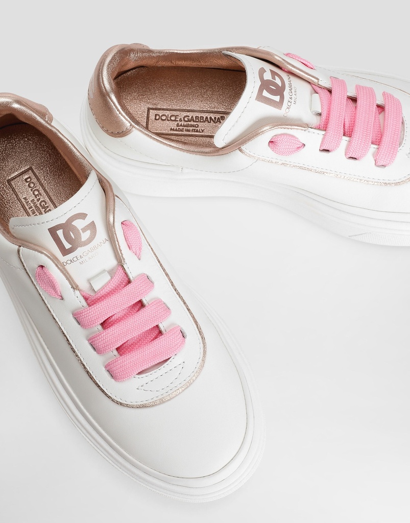 DG girlie Up Nappa Calfskin and Laminate Sneakers