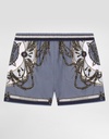 Cargo Print Poplin Bermuda Shorts 