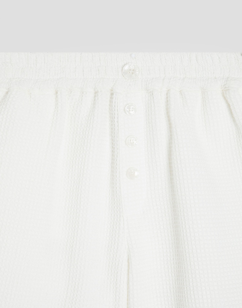 Cotton Waffle Bermuda Shorts