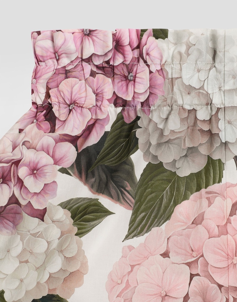 Hydrangea Print Poplin Shorts