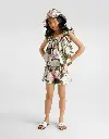 Hydrangea Print Poplin Shorts