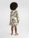 Hydrangea Print Chiffon Dress