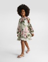 Hydrangea Print Chiffon Dress