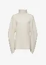 Dimensional Sleeves Wool Turtleneck
