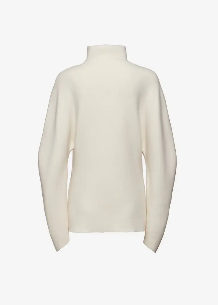 Dimensional Sleeves Wool Turtleneck