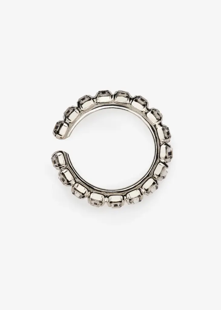 Crystal Earcuffs in Silver