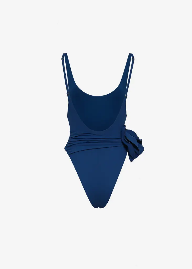 Flower Scoop Neck Swimsuit 