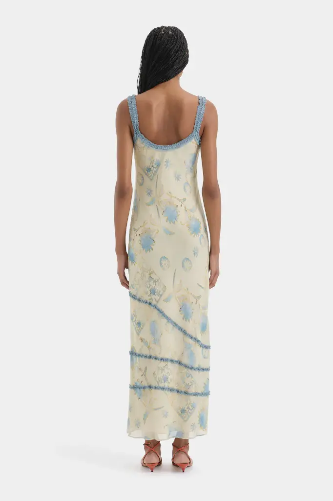 Cecile Ruffle Slip Dress